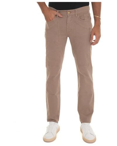 Jeckerson Pantaloni slim fit 5 tasche - Grigio