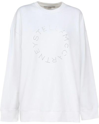 Stella McCartney Logo crew neck sudadera blanca - Blanco