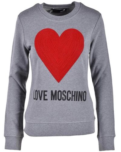 Love Moschino Long Sleeve Tops - Grey