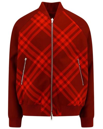 Burberry Bomber Jackets - Red