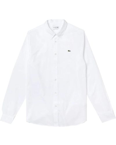 Lacoste Uomo logo camicia bianca ch1843 - Bianco