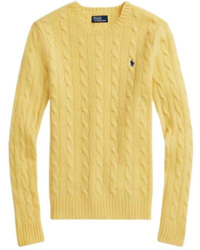Ralph Lauren Jersey de punto cálido y elegante con cuello redondo - Amarillo