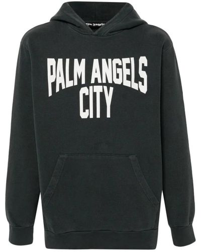 Palm Angels Hoodies - Grey