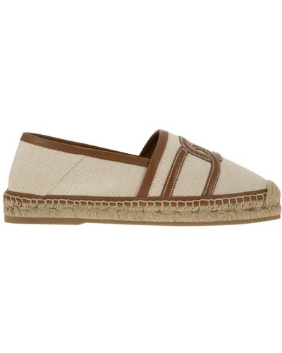 Tod's Tods slip on kate in canvas and leather - Neutro