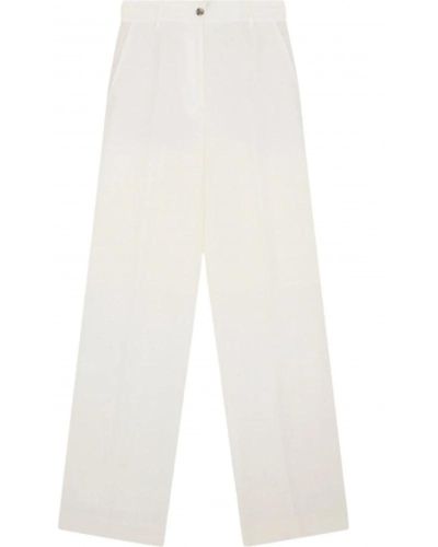 Paul Smith Pantaloni larghi in lino écru - Bianco