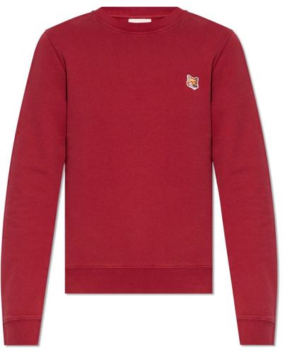 Maison Kitsuné Sweatshirt mit logo - Rot