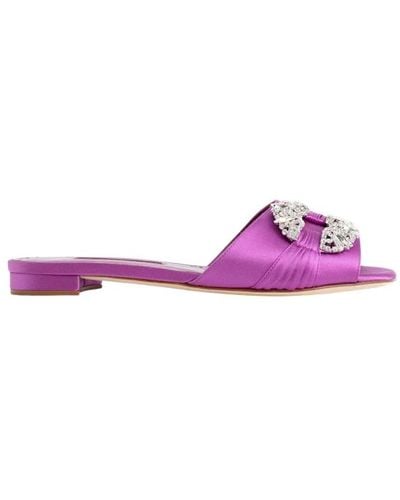 Manolo Blahnik Shoes > flip flops & sliders > sliders - Violet
