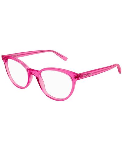 Saint Laurent Sl 589 Blue Blocking Acetate Cat-eye Sunglasses - Pink