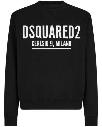 DSquared² Icon ceresio hoodie mit verstellbarer kordel - Schwarz