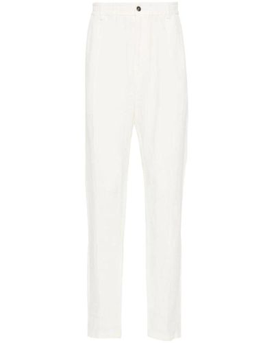 Emporio Armani Straight Trousers - White