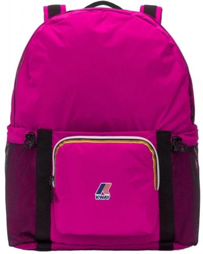 K-Way Wasserdichter nylon-rucksack le vrai 3.0 michel - Pink