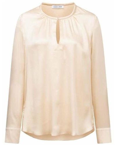 Louis and Mia Silk blouse in noble champagne color - Neutre