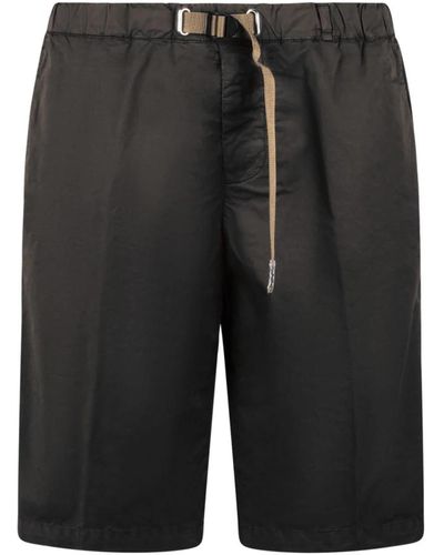 White Sand Verstellbare träger baumwoll bermuda shorts,casual shorts - Schwarz