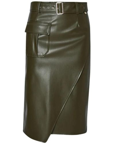 Liu Jo Leather skirts - Verde