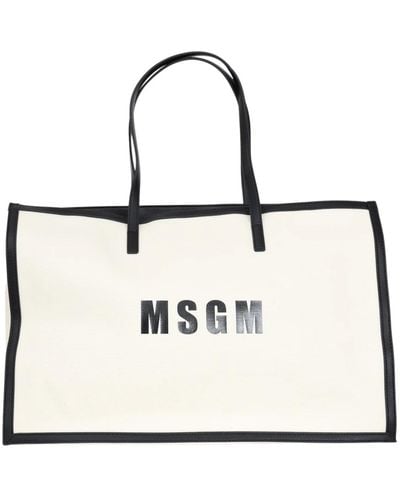MSGM Bags > tote bags - Blanc