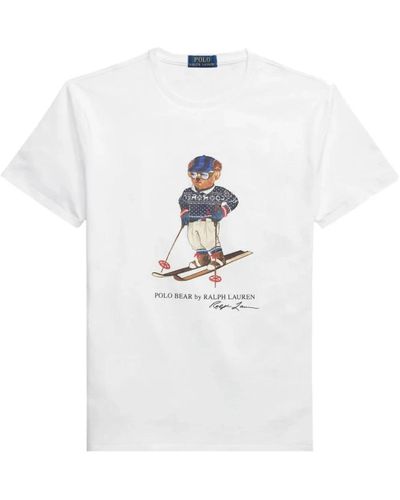 Ralph Lauren Custom slim fit polo bear t-shirt - Weiß