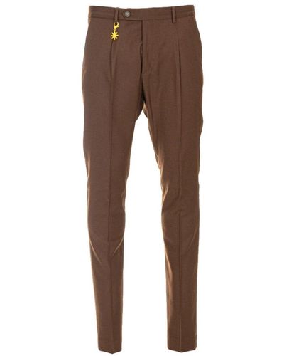 Manuel Ritz Slim-Fit Trousers - Brown