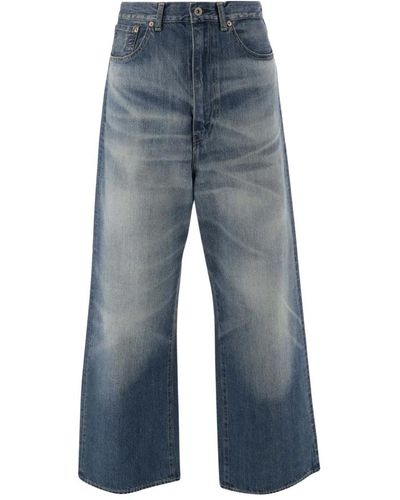 Junya Watanabe Stilvolle schwarze jeansjacke - Blau