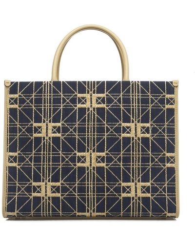 Elisabetta Franchi Borsa shopper nera - lavaggio delicato - Blu