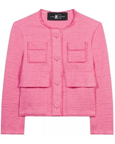 Luisa Cerano Tweed Jackets - Pink