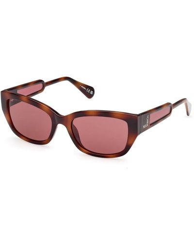 MAX&Co. Burgunder quadratische sonnenbrille - Rot