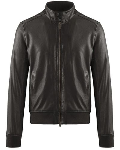 Bomboogie Leather Jackets - Grey