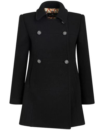 Etro Manteaux en laine - Noir