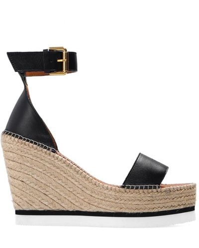 See By Chloé Glyn wedge espadrilles - Metallizzato