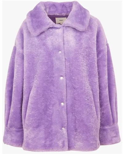 Suncoo Faux Fur & Shearling Jackets - Purple