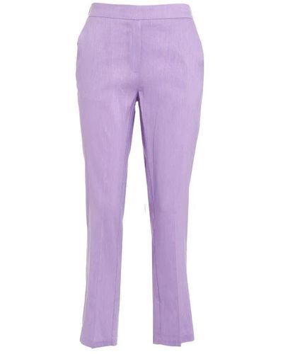 Silvian Heach Slim-Fit Trousers - Purple