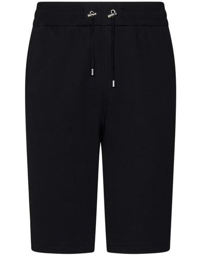 Balmain Schwarze bermuda-shorts aus bio-baumwolle