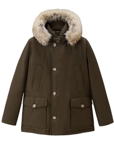 Woolrich Arktische abnehmbare pelz parka in Blau f r Herren Lyst DE