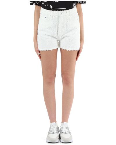 Karl Lagerfeld Shorts de algodón bouclè - Azul