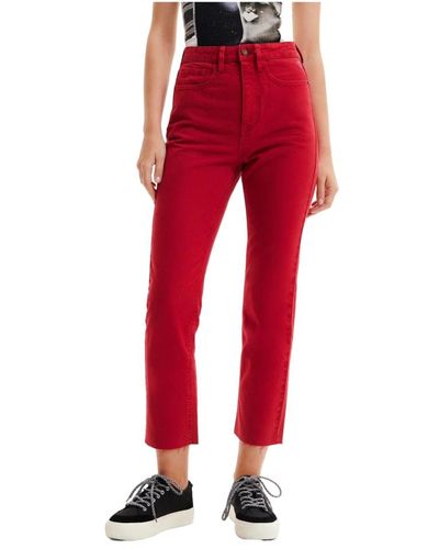 Desigual Straight Jeans - Rot