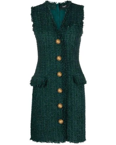Balmain Short Dresses - Green