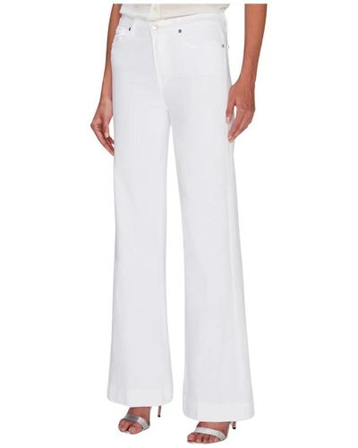 7 For All Mankind Wide Jeans - White