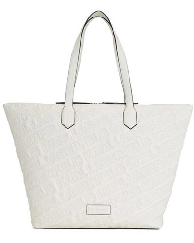 Karl Lagerfeld Tote Bags - White