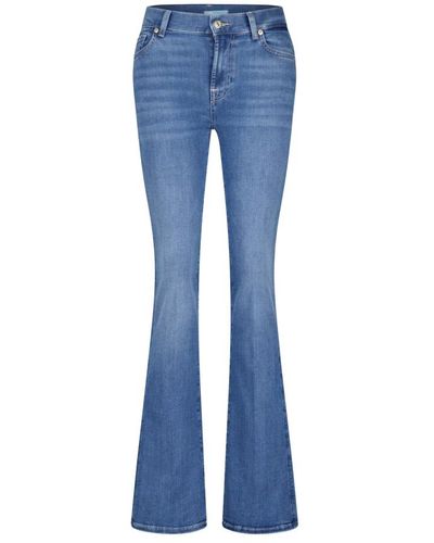 7 For All Mankind Bootcut jeans b(air) - normale leibhöhe, ausgestelltes bein, schließt mit reißverschluss knopf, 5-pocket-style 7 for all kind - Blau