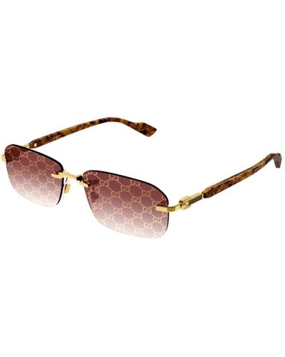 Gucci Vintage-inspirierte stadtsonnenbrille mit gg-logo - Braun