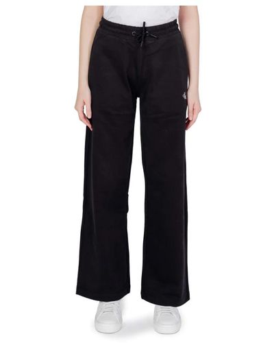 Calvin Klein Pantaloni neri con lacci per donne - Nero