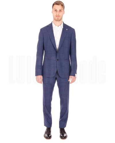 Luigi Bianchi Suits > suit sets > single breasted suits - Bleu