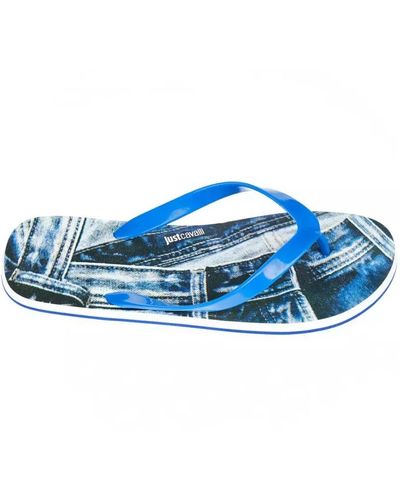 Just Cavalli Hellblaue eva sandale für männer