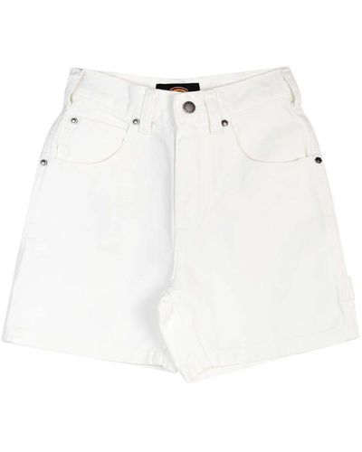 Dickies Denim Shorts - White