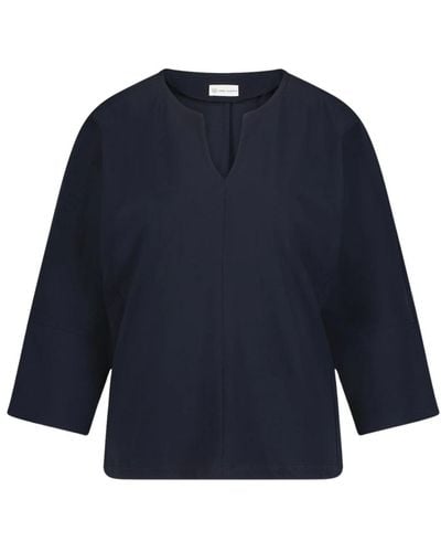 Jane Lushka Stami bluse - stilvolle und edgy technische jersey - Blau