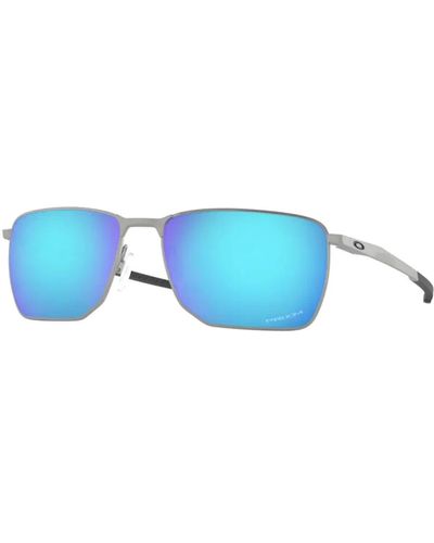 Oakley Ejector sonnenbrille in satin chrome/prizm sapphire - Blau