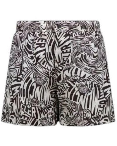 Moncler Logo-print badeshorts - Grau