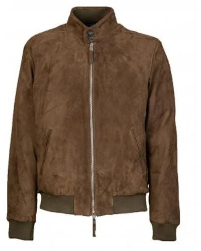 The Jack Leathers Bomber Jackets - Brown