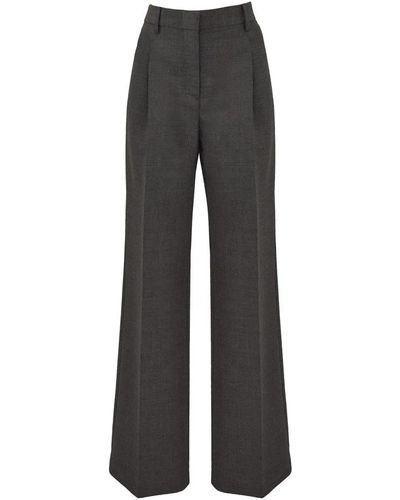 Burberry Pantaloni in lana grigio scuro