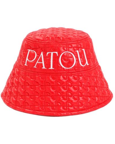 Patou Sombrero cubo pista de esquí rojo