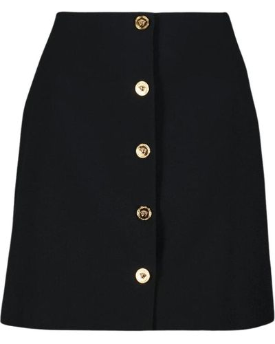 Versace Kurzer minirock mit knopfverschluss - Schwarz